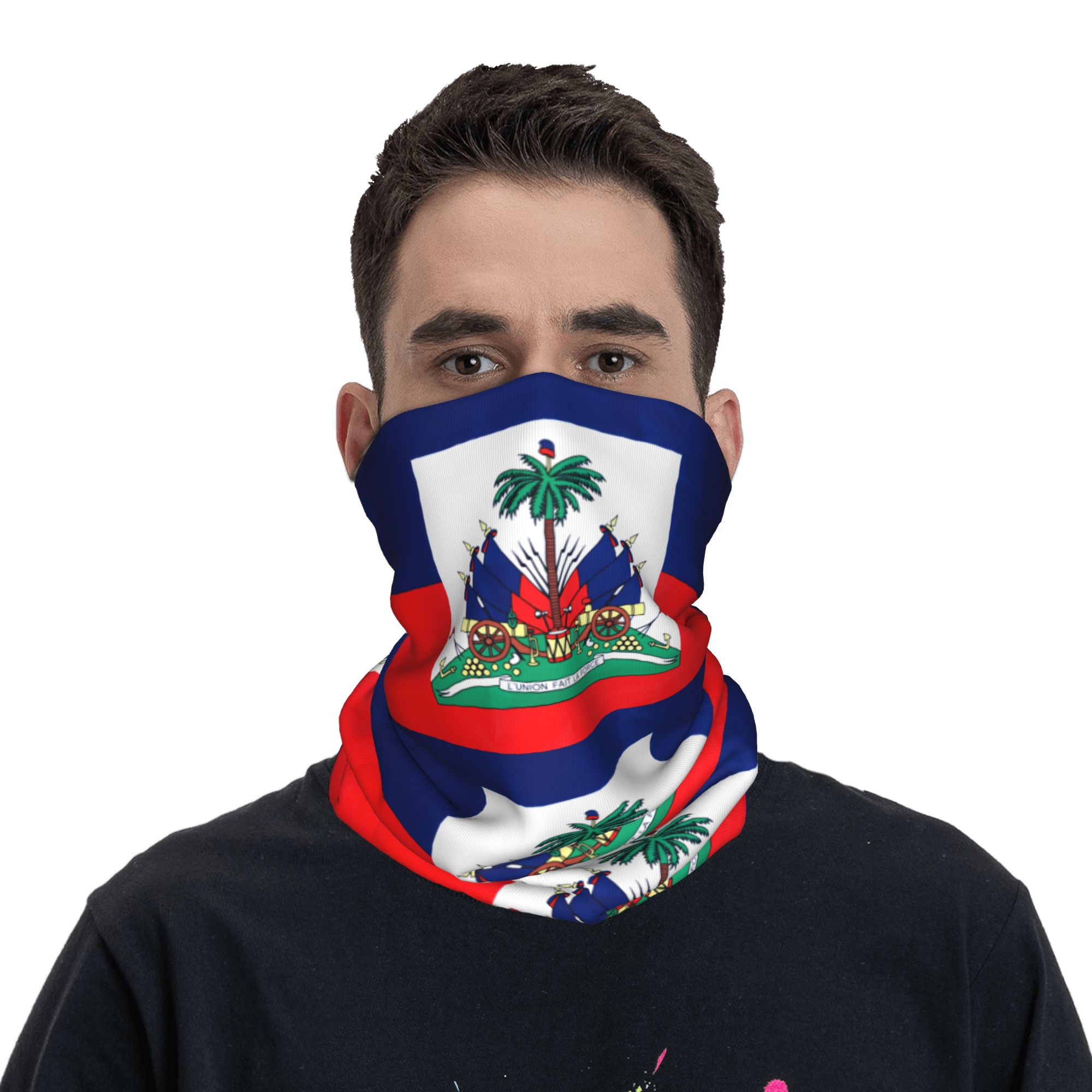 Fishing Mask Sun Protection - Açık Hava Sporları Balaklava Haiti Bayrağı